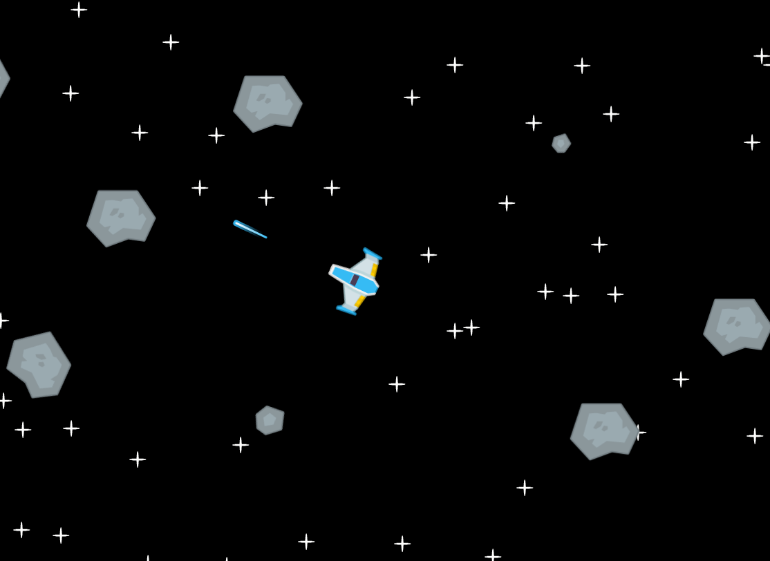 Screenshot from "Asteroids 2.0"